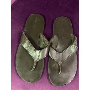 Brown flip flops size 11